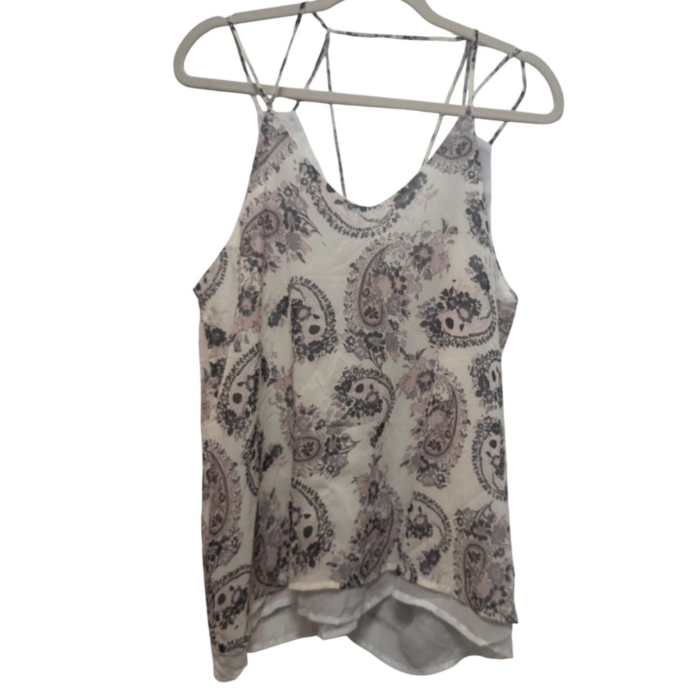 Altar'd State Paisley Print‎ Double Layer Cami Tank Top Women's Size L